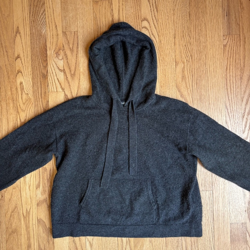 NAADAM 100% Cashmere Hoodie Sweater Charcoal Gray